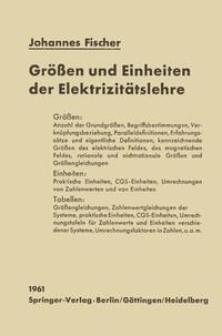 Produktbild: Gr&ouml;&szlig;en und Einheiten der Elektrizit&auml;tslehre