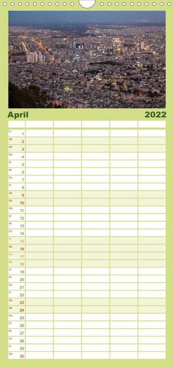 Produktbild: Familienplaner Syrien - Erinnerungen (Wandkalender 2022 , 21 cm x 45 cm, hoch)