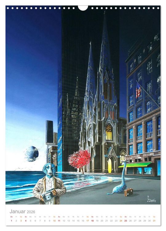 Produktbild: Blau Tr&auml;umen (Wandkalender 2026 DIN A3 hoch), CALVENDO Monatskalender
