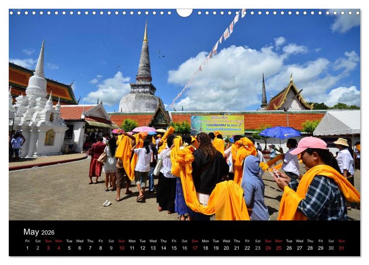 Produktbild: Monuments of Thailand 2026 (Wall Calendar 2026 DIN A3 landscape), CALVENDO 12 Month Wall Calendar
