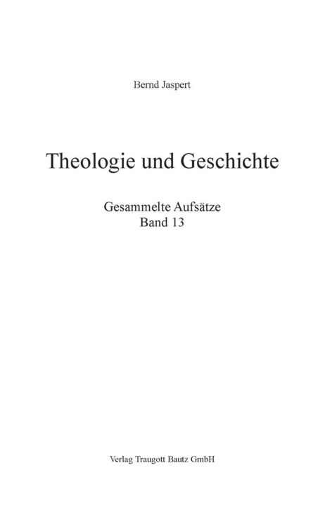 Produktbild: Theologie und Geschichte