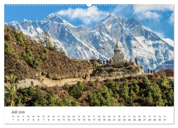 Produktbild: Nepal - Eine bezaubernde Reise nach Asien. (hochwertiger Premium Wandkalender 2026 DIN A2 quer), Kunstdruck in Hochglanz