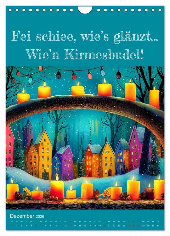 Produktbild: Erzgebirge mei Haamit - Mundart-Kalender mit s&auml;chsischem Humor (Wandkalender 2026 DIN A4 hoch), CALVENDO Monatskalender