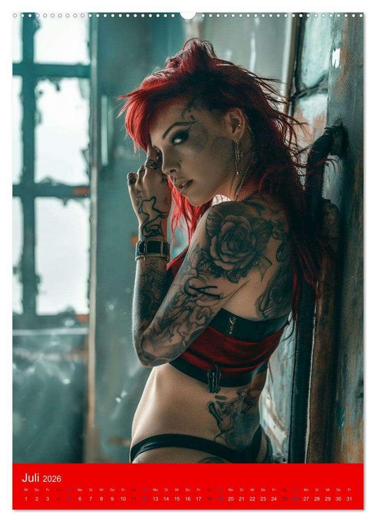 Produktbild: RED HAIR - Cyberladys (hochwertiger Premium Wandkalender 2026 DIN A2 hoch), Kunstdruck in Hochglanz