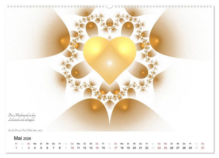 Produktbild: Mathematik - Grafiken und Zitate 2026 (Wandkalender 2026 DIN A2 quer), CALVENDO Monatskalender