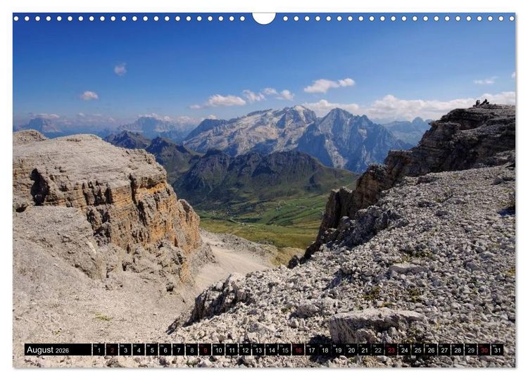 Produktbild: Sellagruppe - Traumhafte Ausblicke in den Dolomiten (Wandkalender 2026 DIN A3 quer), CALVENDO Monatskalender