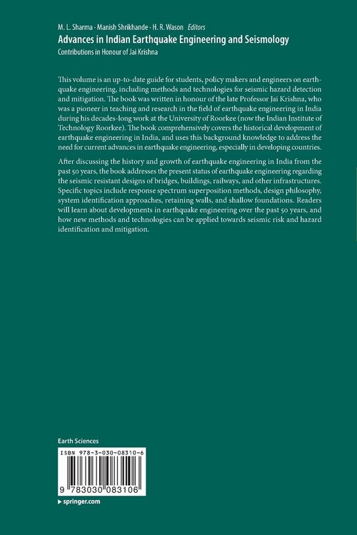 Produktbild: Advances in Indian Earthquake Engineering and Seismology