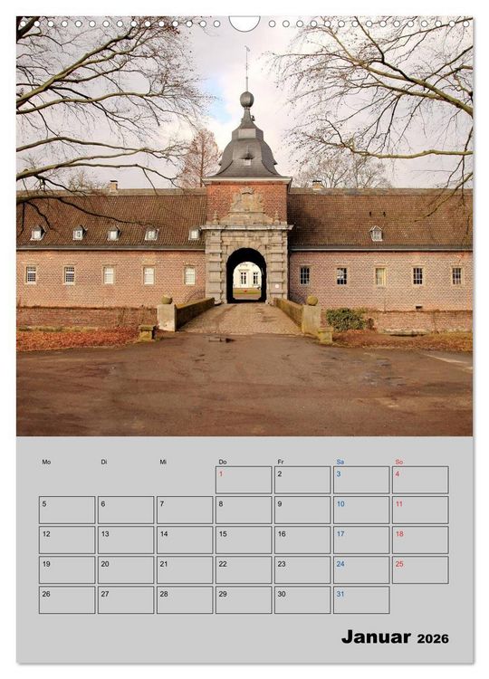 Produktbild: D&uuml;sseldorfer Burgen und Schl&ouml;sser (Wandkalender 2026 DIN A3 hoch), CALVENDO Monatskalender