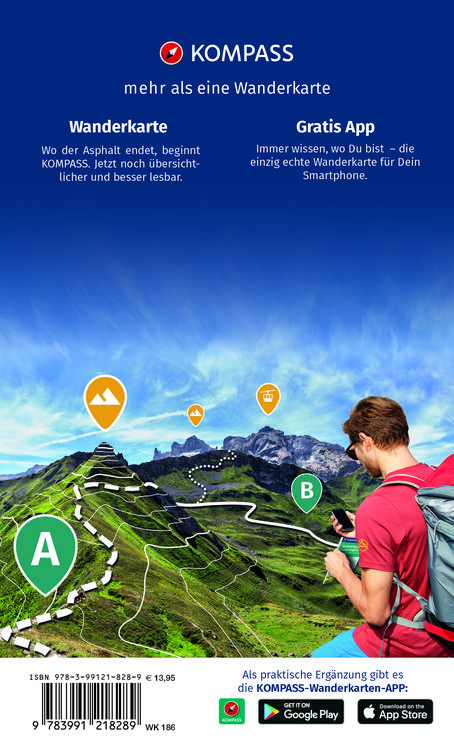 Produktbild: KOMPASS Wanderkarten-Set 186 Oberpf&auml;lzer Wald (2 Karten) 1:50.000