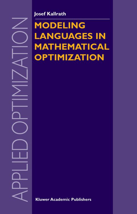 Produktbild: Modeling Languages in Mathematical Optimization