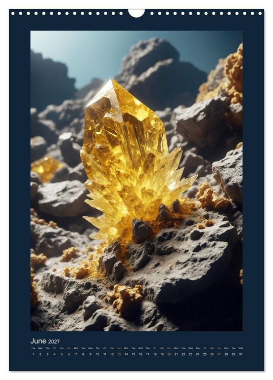 Produktbild: Fantastic Minerals - Mysterious Treasures (Wall Calendar 2027 DIN A3 portrait), CALVENDO 12 Month Wall Calendar