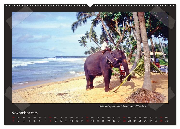 Produktbild: Sri Lanka anno 1986 (Wandkalender 2026 DIN A2 quer), CALVENDO Monatskalender
