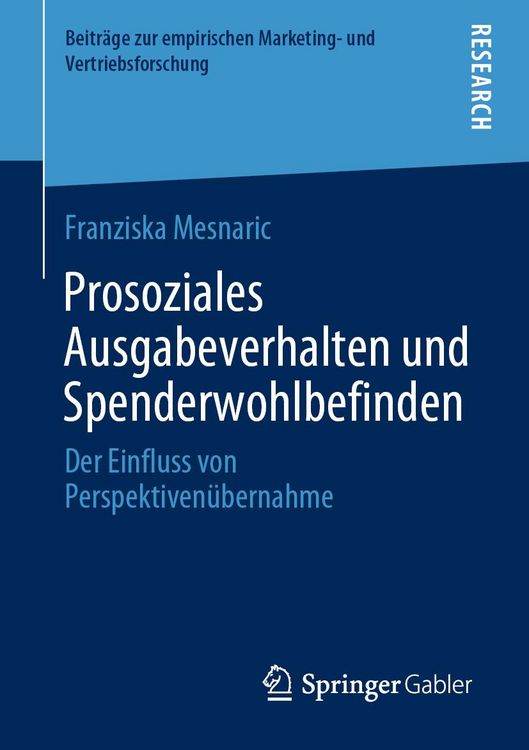Produktbild: Prosoziales Ausgabeverhalten und Spenderwohlbefinden