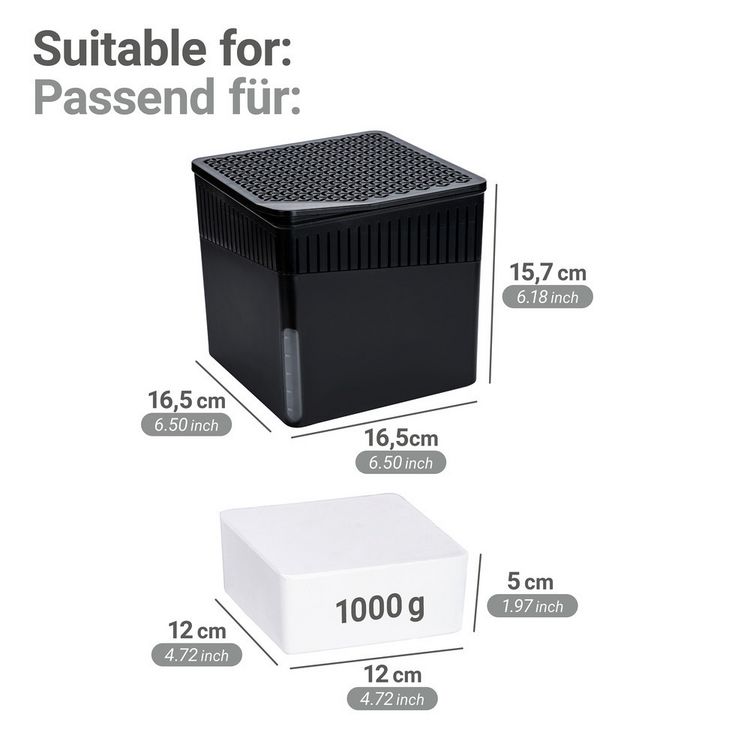 Produktbild: Raumentfeuchter Mod. Cube Nachf&uuml;ller 1000 g mit Orangenduft, 6er Set, Luftentfeuchter Nachf&uuml;llpack