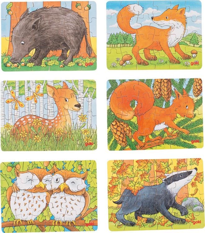 Produktbild: Minipuzzle Waldtiere