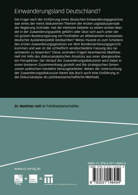 Produktbild: Einwanderungsland Deutschland?