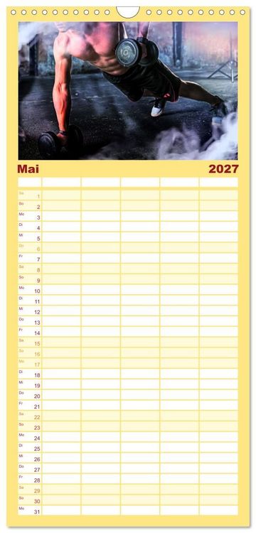Produktbild: Familienplaner 2027 - Kraftsport mit 5 Spalten (Wandkalender, 21 x 45 cm) CALVENDO