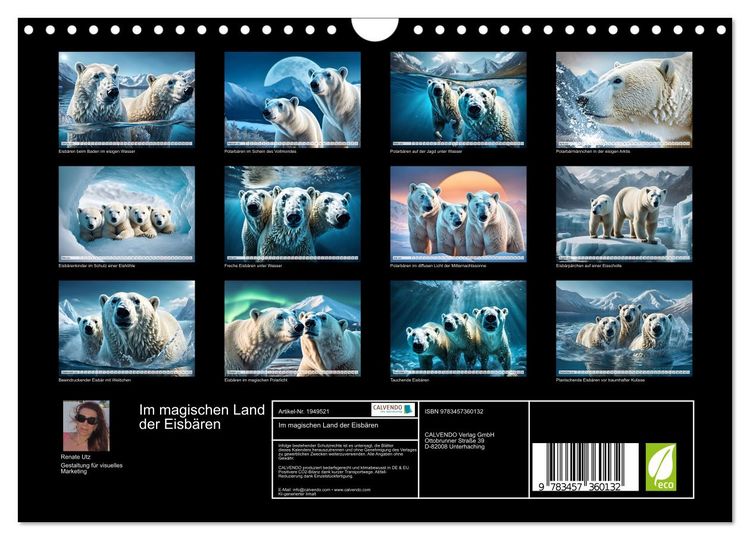Produktbild: Im magischen Land der Eisb&auml;ren (Wandkalender 2026 DIN A4 quer), CALVENDO Monatskalender