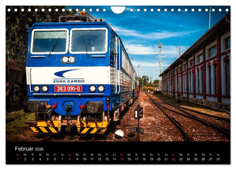 Produktbild: Lokomotiven 2026 (Wandkalender 2026 DIN A4 quer), CALVENDO Monatskalender