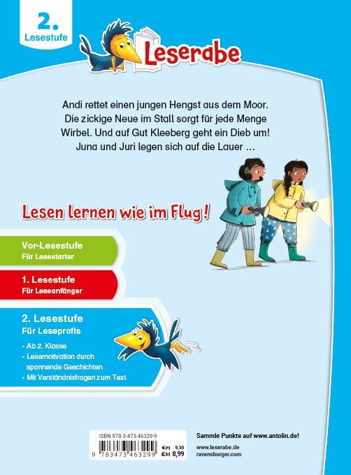 Produktbild: Leserabe 2. Lesestufe - Spannende Pferdegeschichten