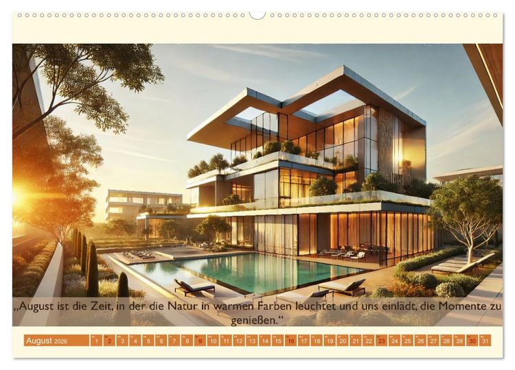 Produktbild: Architektur und Natur im Rhythmus der Jahreszeiten (Wandkalender 2026 DIN A2 quer), CALVENDO Monatskalender