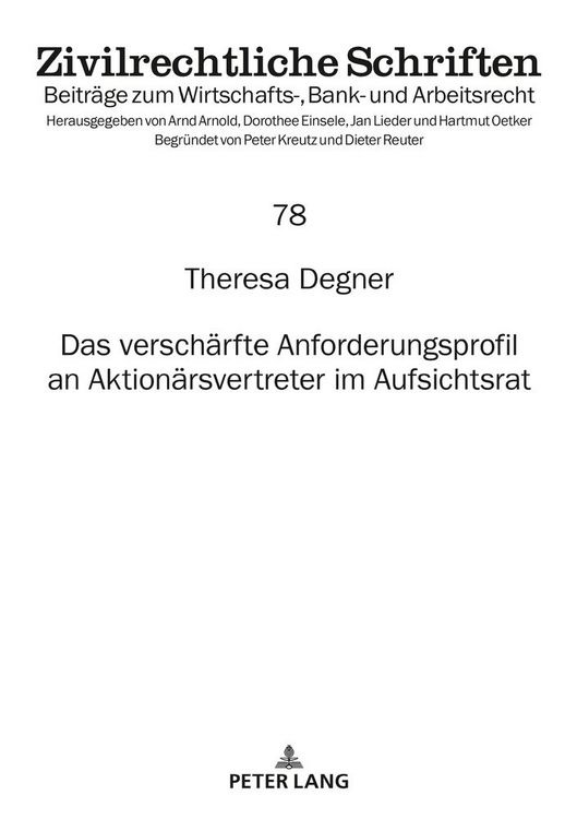 Produktbild: Das versch&auml;rfte Anforderungsprofil an Aktion&auml;rsvertreter im Aufsichtsrat