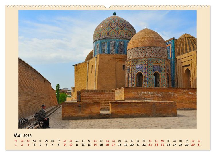 Produktbild: Usbekistan, Perlen der Seidenstra&szlig;e (hochwertiger Premium Wandkalender 2026 DIN A2 quer), Kunstdruck in Hochglanz