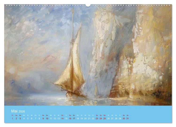 Produktbild: Das trunkene Schiff mit Bildern im William Turner-Stil (Wandkalender 2026 DIN A2 quer), CALVENDO Monatskalender
