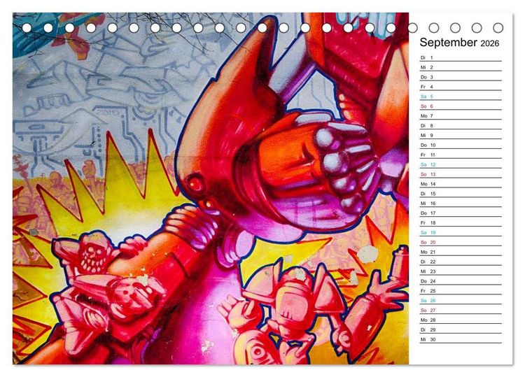 Produktbild: Dresden Graffiti (Tischkalender 2026 DIN A5 quer), CALVENDO Monatskalender