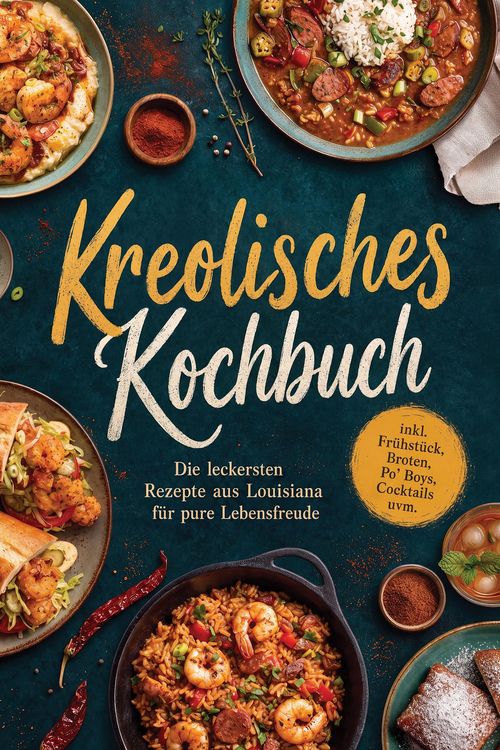 Produktbild: Kreolisches Kochbuch: Die leckersten Rezepte aus Louisiana f&uuml;r pure Lebensfreude - inkl. Fr&uuml;hst&uuml;ck, Broten, Po' Boys, Cocktails uvm.