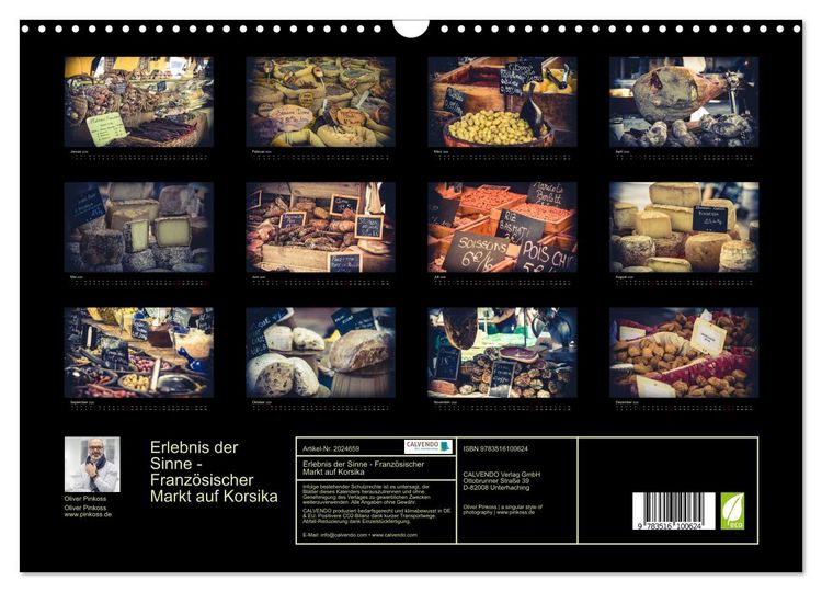 Produktbild: Erlebnis der Sinne - Franz&ouml;sischer Markt auf Korsika (Wandkalender 2026 DIN A3 quer), CALVENDO Monatskalender