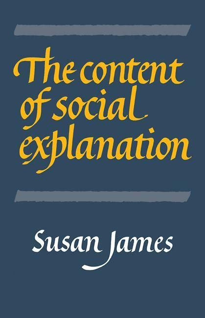 Produktbild: The Content of Social Explanation