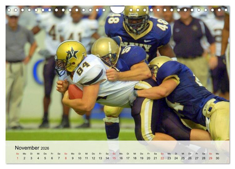 Produktbild: American Football. Nichts f&uuml;r Feiglinge! (Wandkalender 2026 DIN A4 quer), CALVENDO Monatskalender