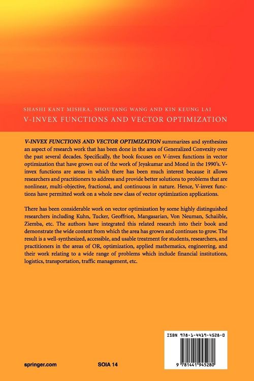Produktbild: V-Invex Functions and Vector Optimization