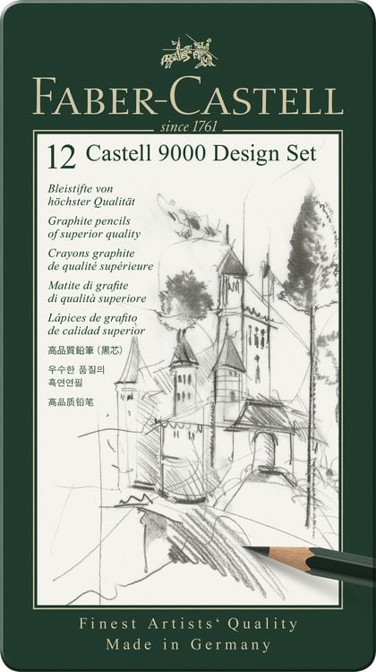 Produktbild: Faber-Castell Bleistifte Castell 9000 Design Set, 5B-5H, 12er Set