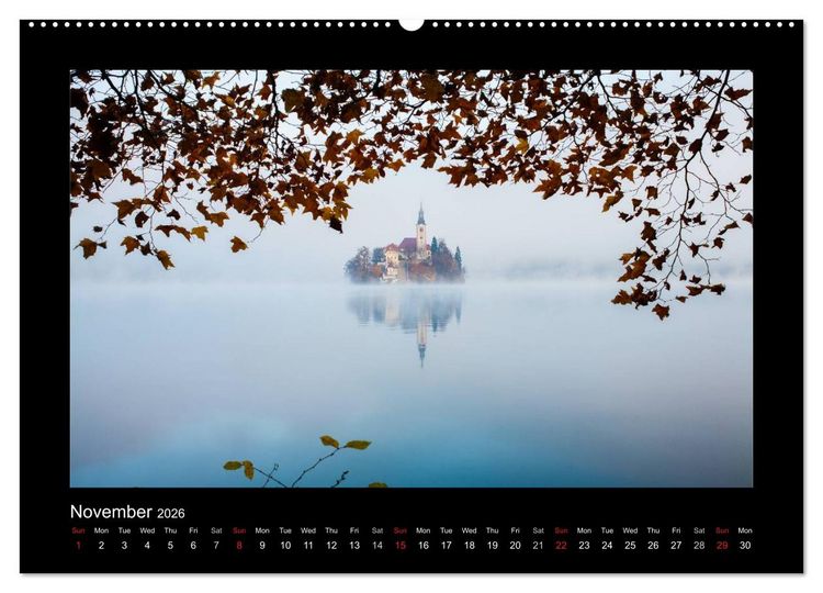 Produktbild: Lake Bled Slovenia (High Quality Premium Wall Calendar 2026 DIN A2 landscape),CALVENDO 12 Month Wall Calendar