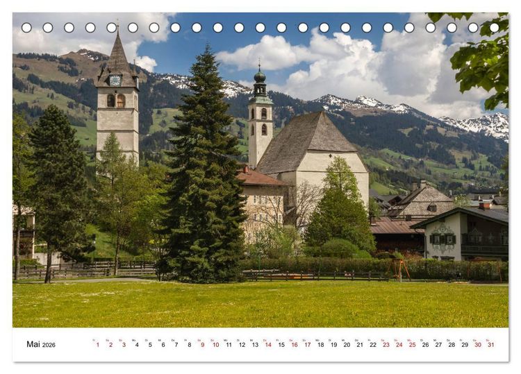 Produktbild: Kitzb&uuml;hel, Sportstadt und Wanderparadies (Tischkalender 2026 DIN A5 quer), CALVENDO Monatskalender