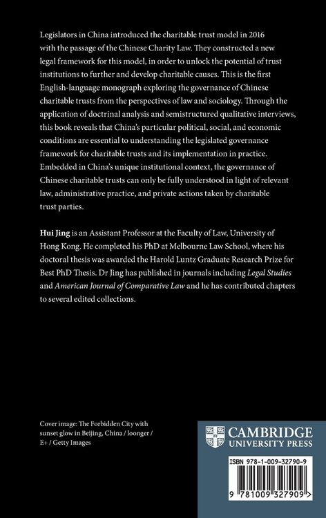 Produktbild: The Governance of Chinese Charitable Trusts