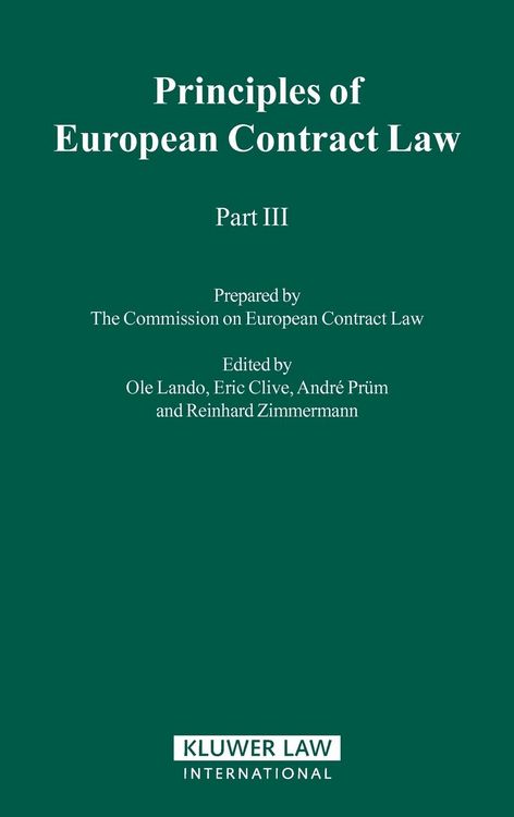 Produktbild: Principles of European Contract Law - Part III