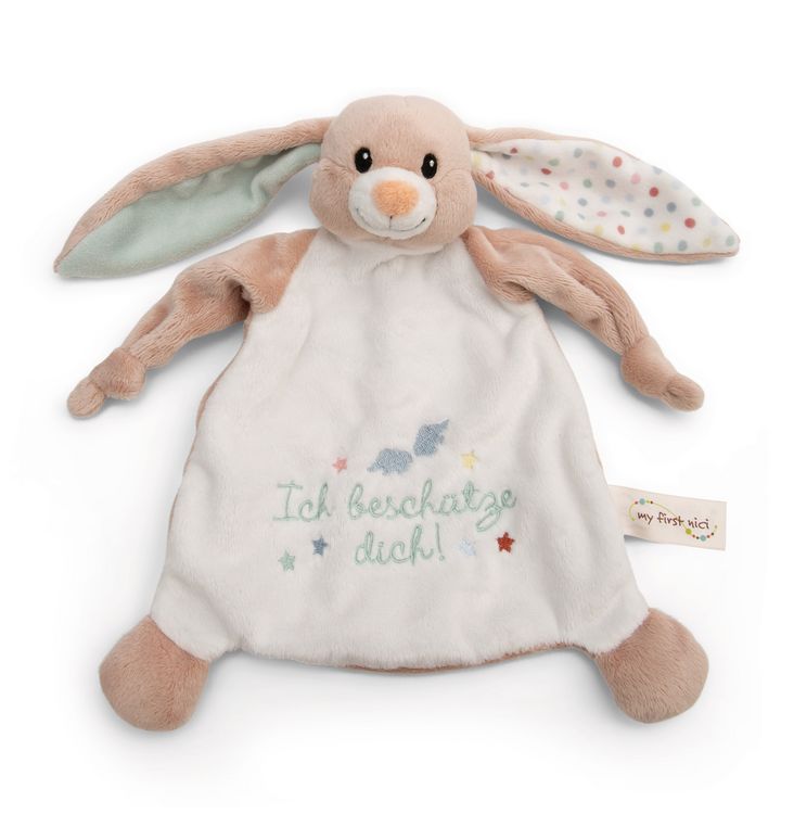 Produktbild: NICI Schmusetuch Hase Fjella Ich besch&uuml;tze dich 25cm