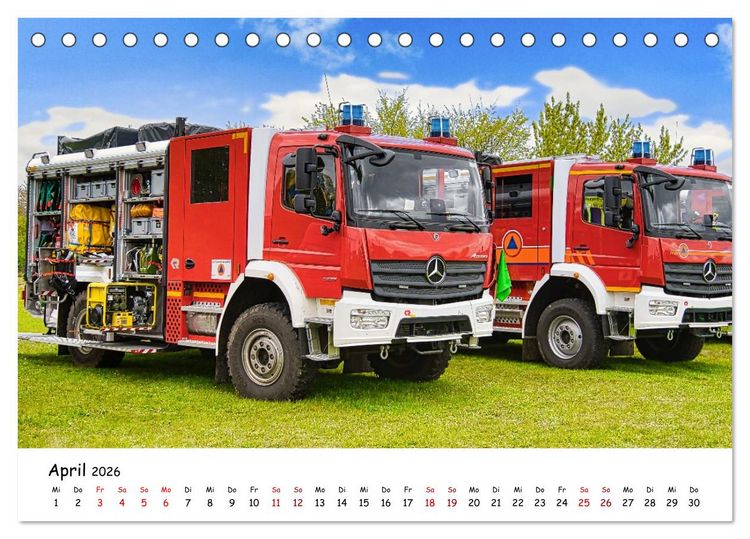 Produktbild: Blaulichttag, unsere Retter! (Tischkalender 2026 DIN A5 quer), CALVENDO Monatskalender