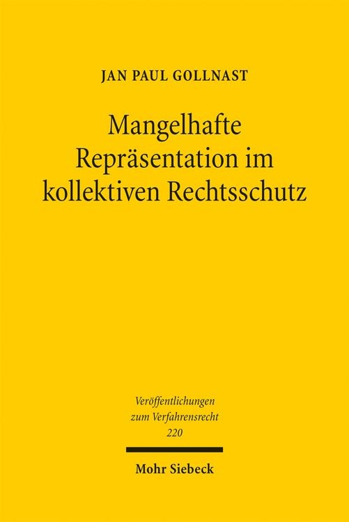 Produktbild: Mangelhafte Repr&auml;sentation im kollektiven Rechtsschutz