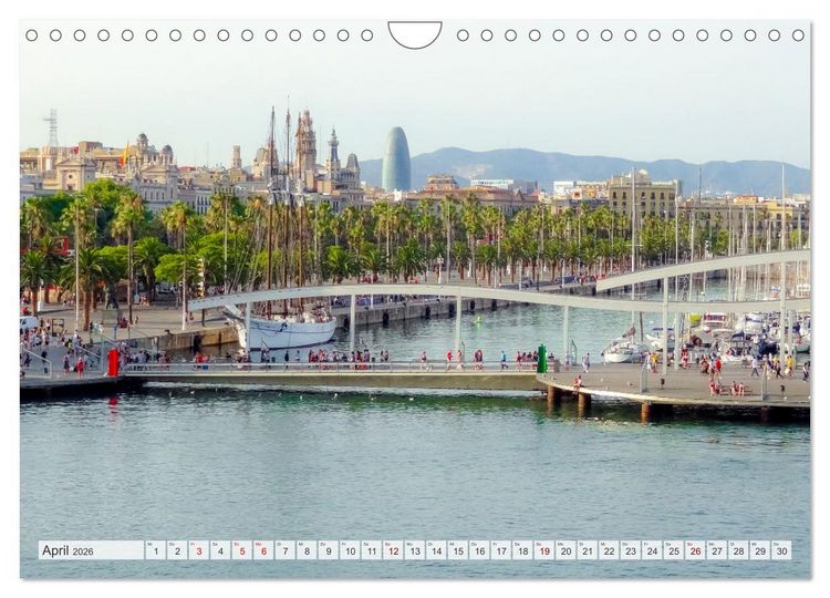 Produktbild: BARCELONA - Metropole am Mittelmeer (Wandkalender 2026 DIN A4 quer), CALVENDO Monatskalender