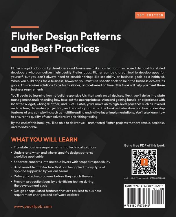 Produktbild: Flutter Design Patterns and Best Practices