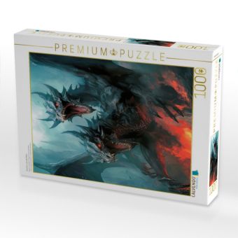 Produktbild: CALVENDO Puzzle Drachen und edle Ritter | 1000 Teile Lege-Gr&ouml;&szlig;e 64x48cm Foto-Puzzle f&uuml;r gl&uuml;ckliche Stunden
