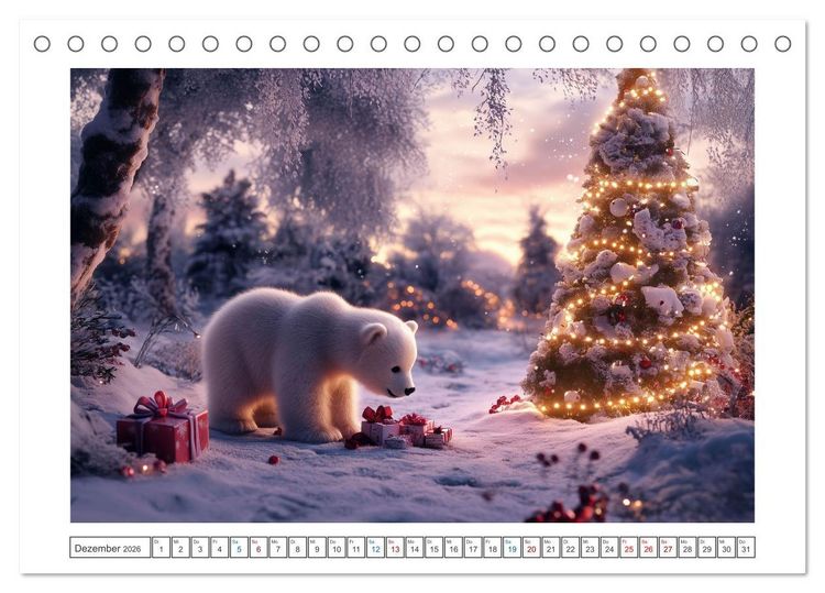 Produktbild: Kleiner Eisb&auml;r und die gro&szlig;e Welt (Tischkalender 2026 DIN A5 quer), CALVENDO Monatskalender