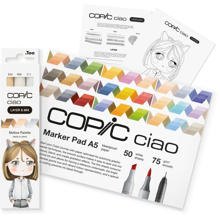 Produktbild: Copic Marker Ciao LAYER & Mix Manga Starter Set Mellow