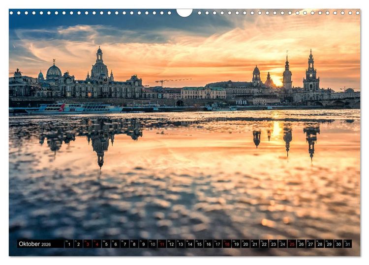 Produktbild: Barockperle Dresden (Wandkalender 2026 DIN A3 quer), CALVENDO Monatskalender