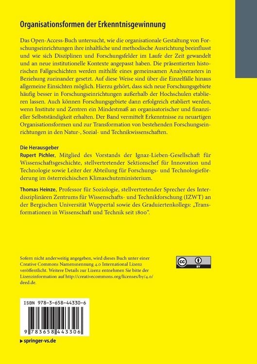 Produktbild: Organisationsformen der Erkenntnisgewinnung