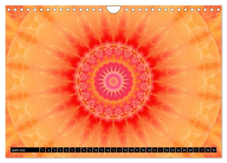 Produktbild: Energie - Mandalas in orange (Wandkalender 2026 DIN A4 quer), CALVENDO Monatskalender